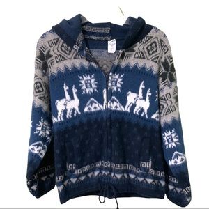 BOY'S ANDINO ARTESANIAS BOUTIQUE ALPACA COZY WOOL KNIT HOODED SWEATER JA…